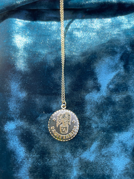 Zodiac plant necklace